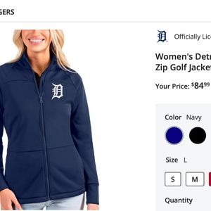 WOMEN'S DETROIT TIGERS JACKET ZIP UP